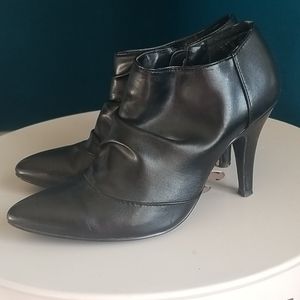 Black heeled booties